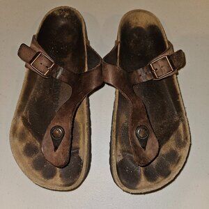 Birkenstock Gizeh T-Strap Thong Sandals Women - Golden Brown
